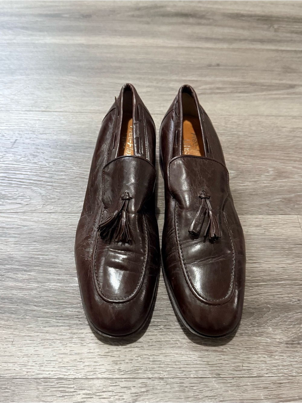 Men's Brown Leather Tassel Loafers